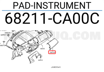 Nissan 68211CA00C PAD-INSTRUMENT
