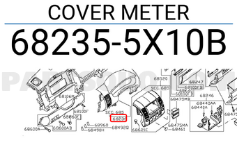 Nissan 682355X10B COVER METER