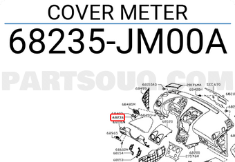 Nissan 68235JM00A COVER METER