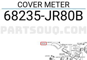 Nissan 68235JR80B COVER METER