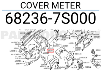 Nissan 682367S000 COVER METER