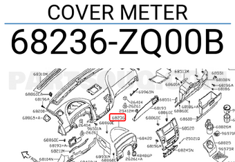 Nissan 68236ZQ00B COVER METER