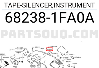 Nissan 682381FA0A TAPE-SILENCER,INSTRUMENT
