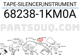 Nissan 682381KM0A TAPE-SILENCER,INSTRUMENT