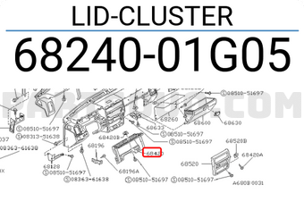 Nissan 6824001G05 LID-CLUSTER