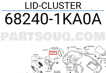 Nissan 682401KA0A LID-CLUSTER