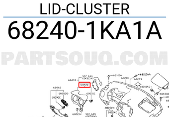 Nissan 682401KA1A LID-CLUSTER