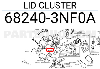Nissan 682403NF0A LID CLUSTER