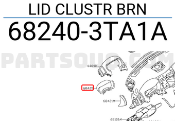 Nissan 682403TA1A LID CLUSTR BRN