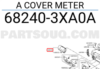 Nissan 682403XA0A A COVER METER