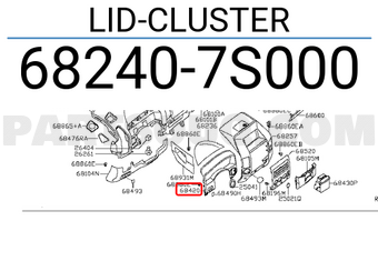 Nissan 682407S000 LID-CLUSTER