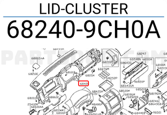 Nissan 682409CH0A LID-CLUSTER