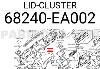Nissan 68240EA002 LID-CLUSTER