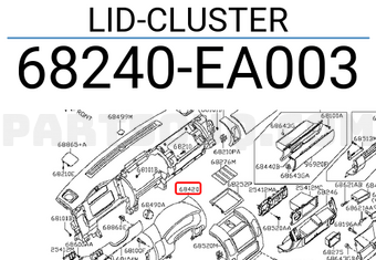 Nissan 68240EA003 LID-CLUSTER