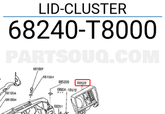 Nissan 68240T8000 LID-CLUSTER
