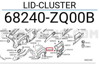 Nissan 68240ZQ00B LID-CLUSTER