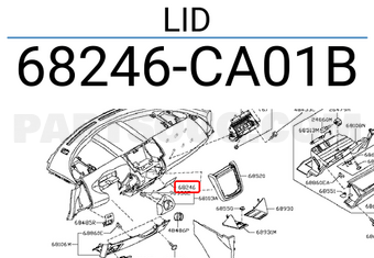 Nissan 68246CA01B LID