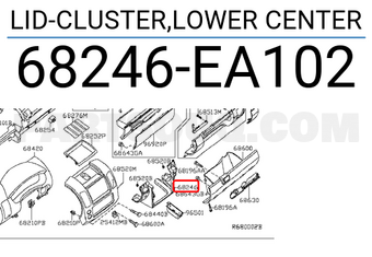 Nissan 68246EA102 LID-CLUSTER,LOWER CENTER