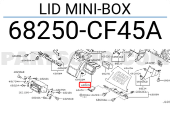 Nissan 68250CF45A LID MINI-BOX