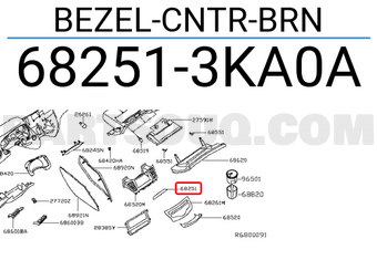 Nissan 682513KA0A BEZEL-CNTR-BRN
