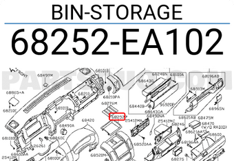 Nissan 68252EA102 BIN-STORAGE