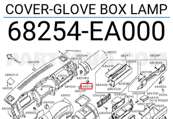 Nissan 68254EA000 COVER-GLOVE BOX LAMP