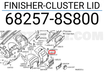 Nissan 682578S800 FINISHER-CLUSTER LID