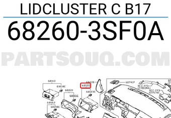 Nissan 682603SF0A LIDCLUSTER C B17