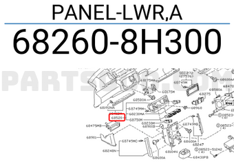 Nissan 682608H300 PANEL-LWR,A
