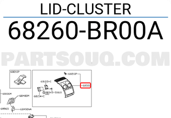 Nissan 68260BR00A LID-CLUSTER