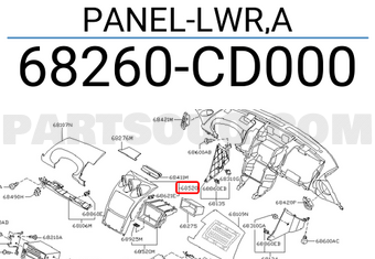 Nissan 68260CD000 PANEL-LWR,A