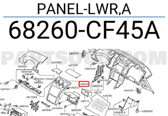 Nissan 68260CF45A PANEL-LWR,A