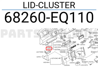 Nissan 68260EQ110 LID-CLUSTER