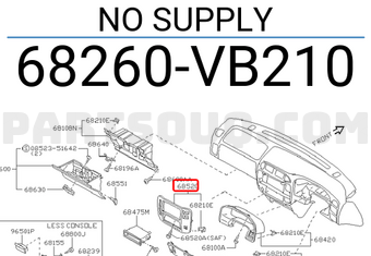 Nissan 68260VB210 NO SUPPLY