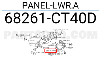 Nissan 68261CT40D PANEL-LWR,A