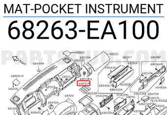 Nissan 68263EA100 MAT-POCKET INSTRUMENT