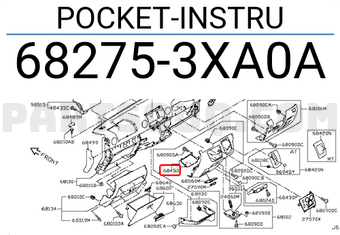 Nissan 682753XA0A POCKET-INSTRU