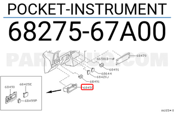 Nissan 6827567A00 POCKET-INSTRUMENT