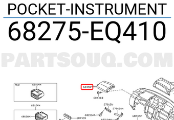 Nissan 68275EQ410 POCKET-INSTRUMENT