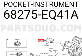 Nissan 68275EQ41A POCKET-INSTRUMENT