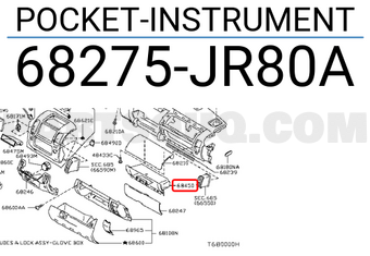 Nissan 68275JR80A POCKET-INSTRUMENT