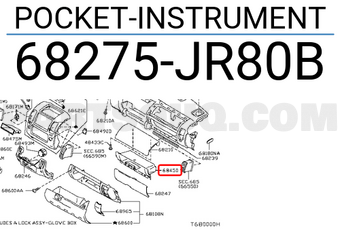 Nissan 68275JR80B POCKET-INSTRUMENT
