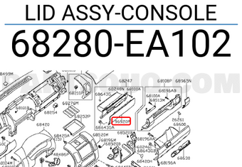 Nissan 68280EA102 LID ASSY-CONSOLE