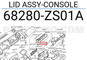 Nissan 68280ZS01A LID ASSY-CONSOLE