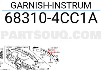 Nissan 683104CC1A GARNISH-INSTRUM