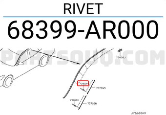 Nissan 68399AR000 RIVET