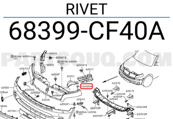 Nissan 68399CF40A RIVET