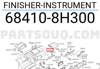 Nissan 684108H300 FINISHER-INSTRUMENT
