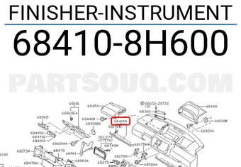 Nissan 684108H600 FINISHER-INSTRUMENT