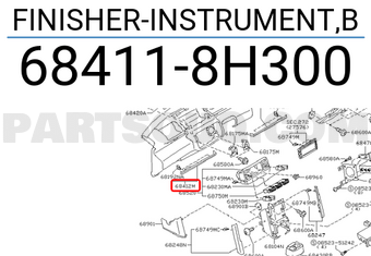 Nissan 684118H300 FINISHER-INSTRUMENT,B